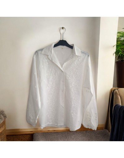 Chemise broderie anglaise taille S M L XL